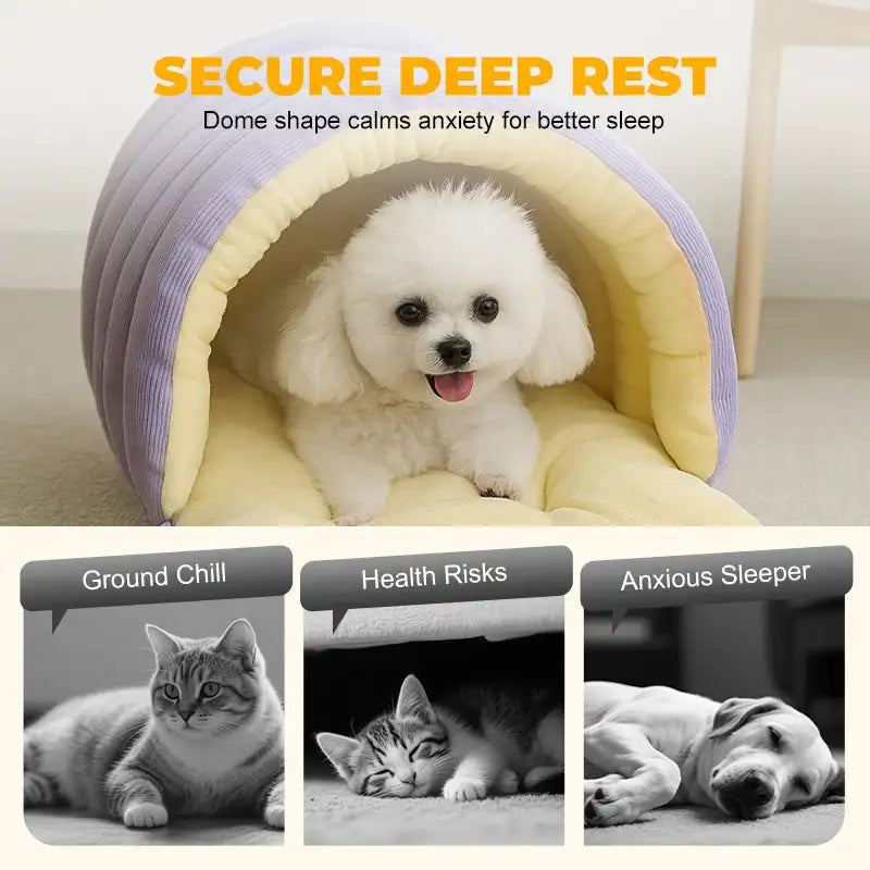 Warmth Cozy Comfort  Plush Pet Cave