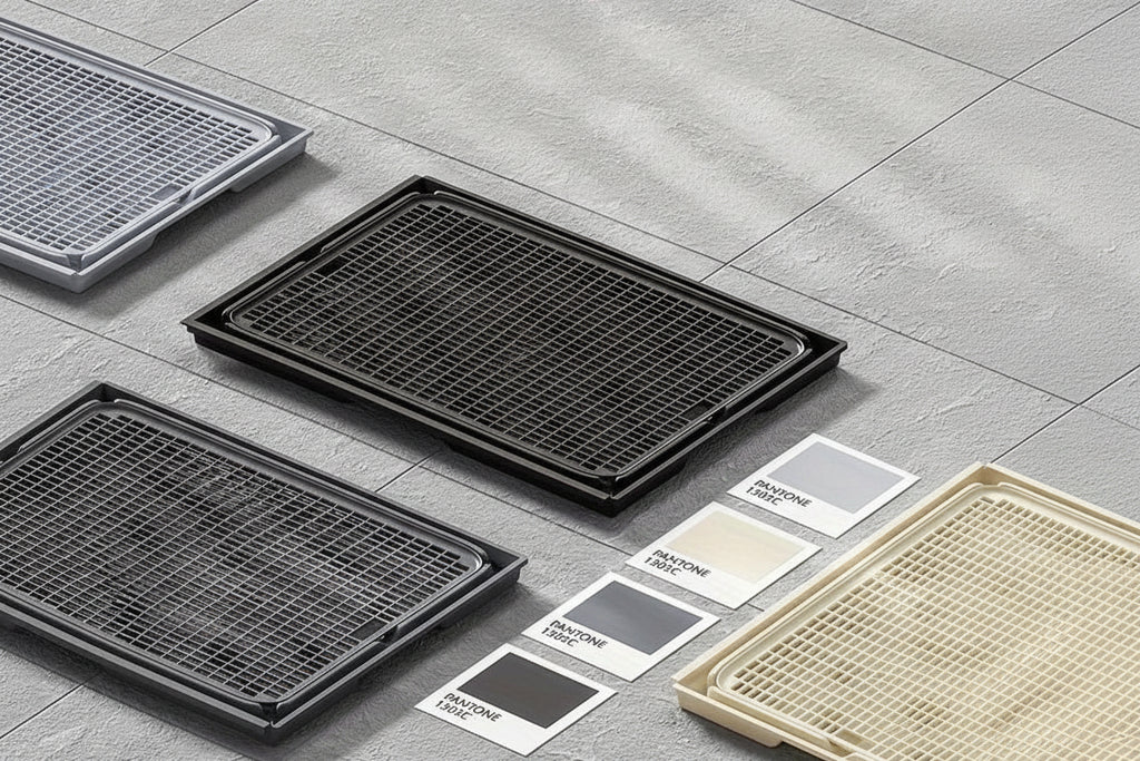 KEMORELA EXtra Large Stainless Steel Cat Litter Box with Lid - Enclosed LitterPan High-Sided Resistant Leak-Proof Cat Litter Mat