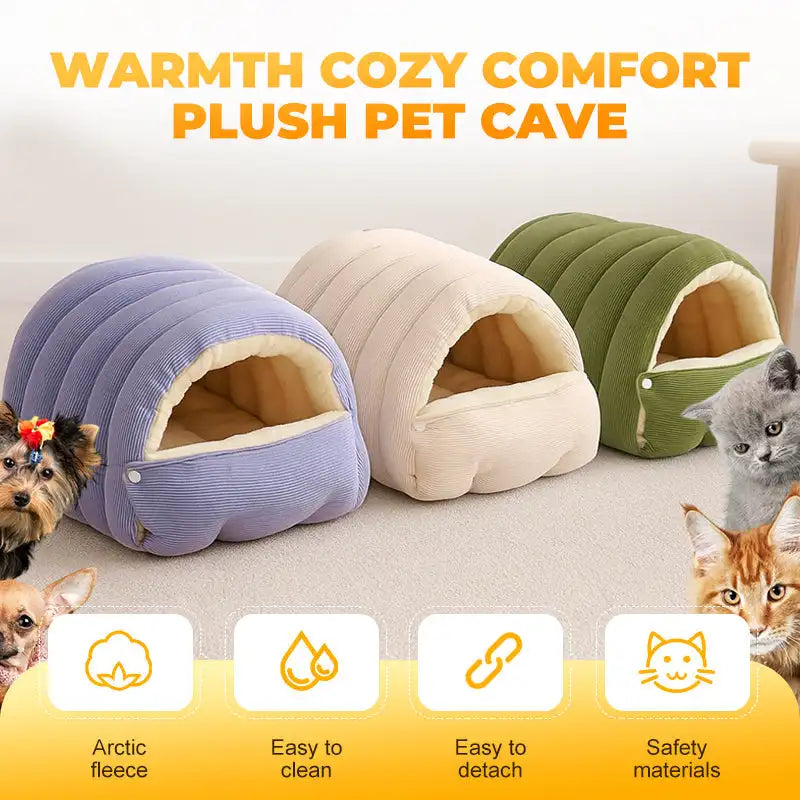 Warmth Cozy Comfort  Plush Pet Cave